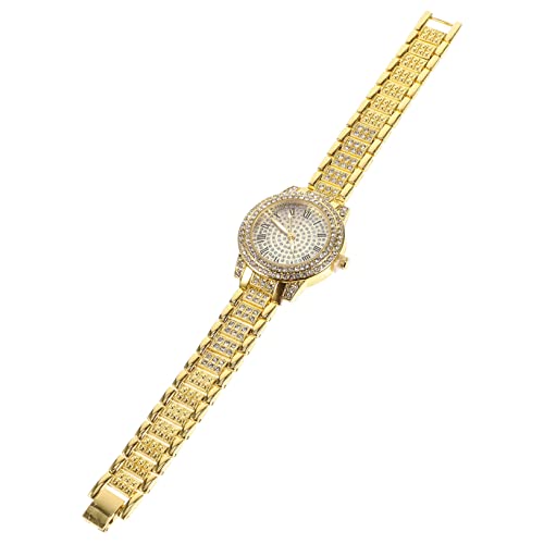 Beavorty Herrenuhr Mit Diamanten Und Metallband Stilvolle Armbanduhr Für Männer Schlichtes Farbdesign Verstellbares Armband Präzise Mechanik Für Genaue Zeitmessung von Beavorty