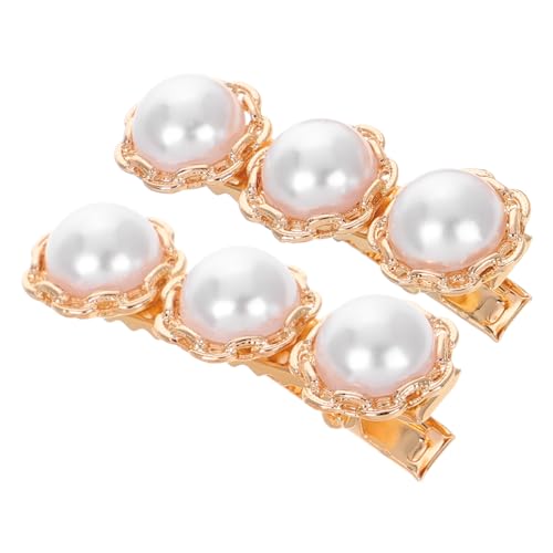 Beavorty Haarspangen Mit Druckknöpfen Für Damen Perlenhaarspangen Für Hochzeiten Haarspangen Für Dünnes Haar Modeaccessoires Für Frauen Mit Perlen Und Druckknöpfen von Beavorty