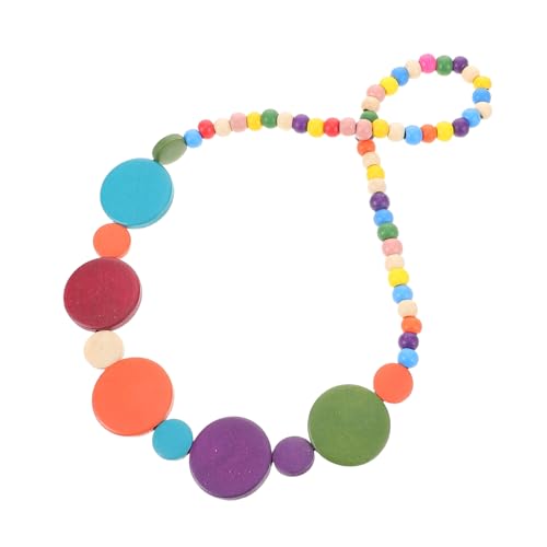 Beavorty Holzperlenkette Bunt Ethnischer Halskette Afrikanischer Stammes-boho Schmuck Für Männer Frauen Natürliche Farbige Perlenkette Vintage von Beavorty