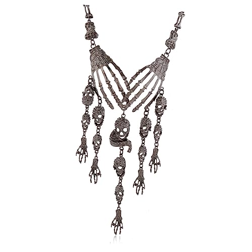 Beavorty Extravaganter Mehrlagiger Halloween Schlüsselbein Schmuck mit Robustem Material Einzigartiges Skelett Design Langlebige Halskette Festliche Dekoration für Halloween Kostüme Beavorty Extravaganter Mehrlagiger Halloween Schlüsselbein Schmuck mit Robustem Material Einzigartiges Skelett Design Langlebige Halskette Festliche Dekoration für Halloween Kostüme von Beavorty