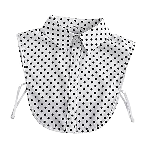Beavorty Falscher Dickey Kragen Damen Halbbluse Weiß Stehkragen Verstellbarer Fake Shirt Kragen Einsatz Waschbar Wiederverwendbar Elegant für Pullover Kleider Uniformen von Beavorty