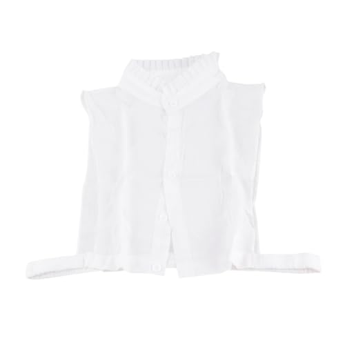 Beavorty Falscher Kragen Damen Einfarbig Stehkragen Halbshirt Abnehmbar Leicht Kombinierbar Für Pullover Kleider Jacken Weiß von Beavorty