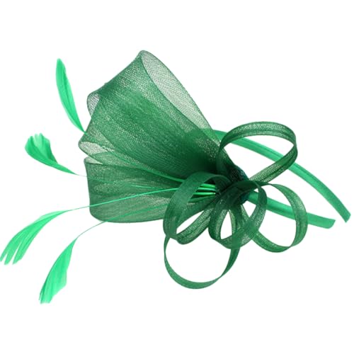 Beavorty Fascinator Hut Für Damen Teeparty Haaraccessoire Mit Federn Elegantes Stirnband Für Hochzeiten Cocktailpartys Modischer Damenhut in Dunkelgrün Leicht Und Angenehm Zu Tragen von Beavorty