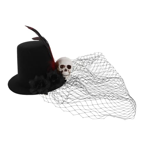 Beavorty Fascinator-hut Mit Schwarzen Schleier Und Blumen-dekor Mini-teeparty-hut Haarschmuck Kopfbedeckung Für Damen von Beavorty