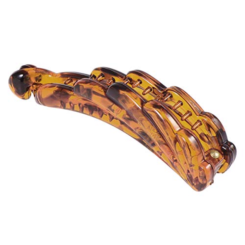 Beavorty Haarspange Für Damen Pferdeschwanzhalter Schicke Bananenspange Feines Material Dunkler Kaffee von Beavorty