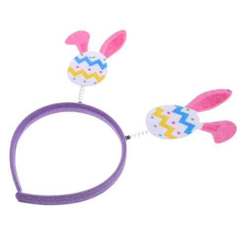 Beavorty Frühlings-stirnband Mit Hasenohren Kaninchenkrone Mit Bunten Eiern Kopfbedeckung Für Junge Mädchen Und Erwachsene Party Und Fotoshootings-requisiten von Beavorty