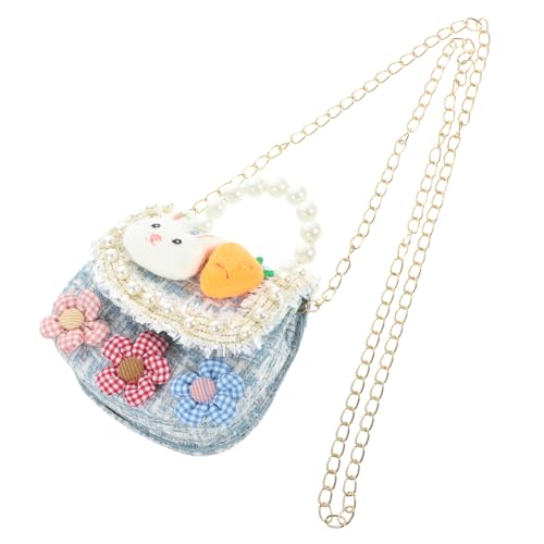 Beavorty Geldbeutel Für Mädchen Schulter Mini Schultaschen Für Mädchen Geldbörse Für Damen Geldbörsen Umhängetasche Wickeltasche Für Draußen Imitationsperlen Blue von Beavorty