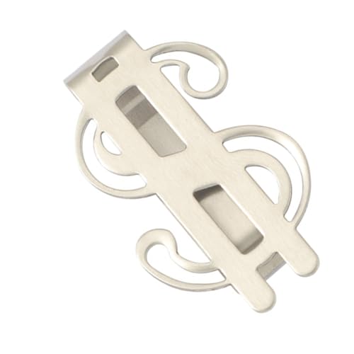 Beavorty Geldbörse Aus Edelstahl Geldscheinhalter Geldscheinbefestigungsclip Cash-Clip Geldklammer Kartenclip Aus Metall Büroklammern Geldscheinklammer Bill Clip Silver Rostfreier Stahl von Beavorty