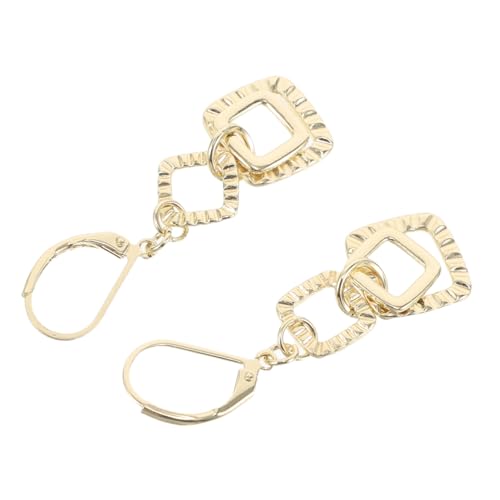 Beavorty Geometrische Ohrhänger Gold Doppellagige Quadratische Statement-ohrringe mit Falten-design Langlebig und Verblassungsresistent Modischer Schmuck für Partys Hochzeiten Alltag von Beavorty