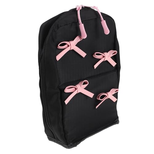 Beavorty Gesteppte Make-up-Tasche Mit Schleife Kulturtasche Für Damen Tragbarer Make-up-Organizer Aus Nylon Und Kunststoff Mit Fächern Für Reisen Und Täglichen Gebrauch von Beavorty