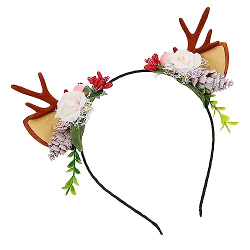 Beavorty Geweih Stirnband Geweihe Für Kinder Haarband Für Weihnachten Festival Lustiger Kopfschmuck Weihnachtshirsch Haarband Weihnachtshaarband Rehhorn Plastikzweig Kleines Geweih Tier von Beavorty