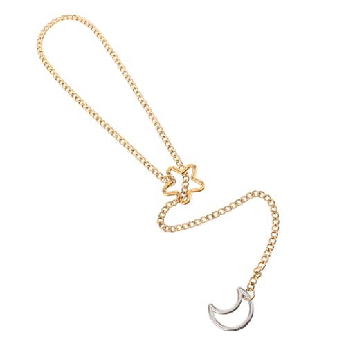 Beavorty Gothic-halskette Für Damen Klobige Kettenhalskette Mit Stern-mond-anhänger Alltagsketten Aus Metall Modische Halsketten Mit V-förmigem Design Verstellbare Für Verschiedene von Beavorty