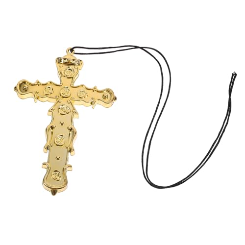 Beavorty Goldene Kreuz Halskette Mit Filigranem Piratenkreuz-design Für Frauen Stilvolle Beschichtung Als Dekorationsstück Oder Spielzeug Für Halloween Besondere Geschenkidee Beavorty Goldene Kreuz Halskette Mit Filigranem Piratenkreuz-design Für Frauen Stilvolle Beschichtung Als Dekorationsstück Oder Spielzeug Für Halloween Besondere Geschenkidee von Beavorty