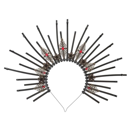 Beavorty Mittelalterliche Kopfbedeckung Damen Haarband Damen Kopfbedeckung Erwachsene Gothic Stirnband Für Halloween von Beavorty