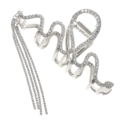 Beavorty Große Haarklammer Für Frauen Funkelnde Rhinestone Schlangen-haarclip Mit Quasten Für Dickes Haar Styling-accessoire Für Verschiedene Anlässe von Beavorty