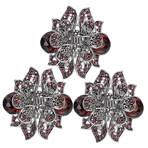 Beavorty 3 Stücke Floral -legierung Haare Clips Haar Clip Dekorative Haarnadel für Frauen Make-up Kopfschmuck von Beavorty