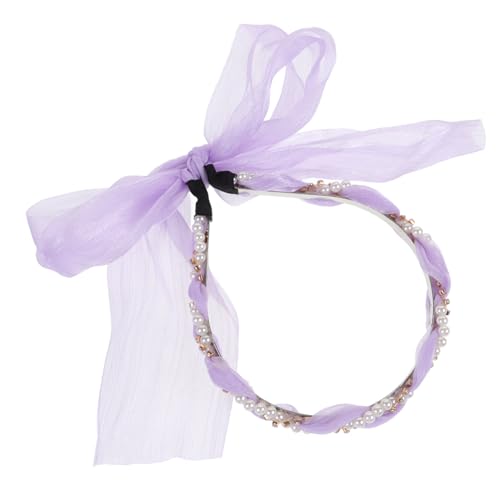 Beavorty Haarbänder Für Frauen Stirnband Haarband Hochzeit Verknotet Haarzubehör Für Frauen Dame Stilvoll Haarreferenz Dekorativ Lockig Flechten Mode Violet Perle von Beavorty