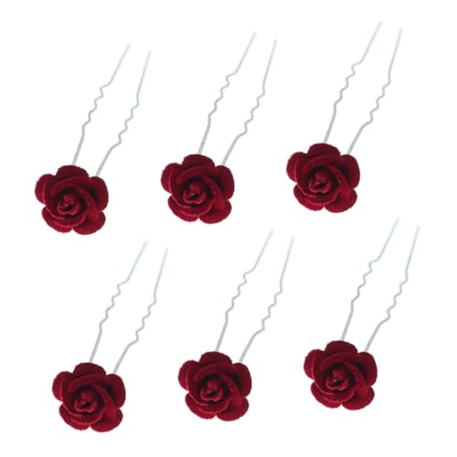 Beavorty Braut Haarschmuck 6 Stück Blumen Haarspangen Damen Haarnadel Set Für Frisuren von Beavorty