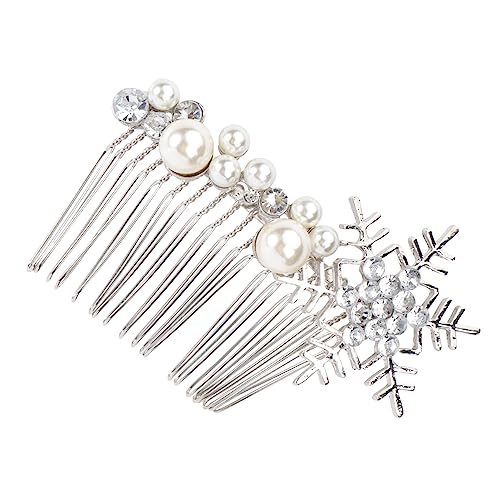 Beavorty Haarkamm Für Braut Weihnachten Schneeflocke Seitliches Haar-accessoire Für Frauen Kopfbedeckung Aus Legierung Hochzeits-kopfschmuck Braut-haar-accessoire Zufällige Farbe von Beavorty
