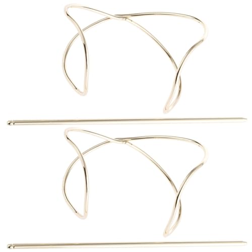 Beavorty 2stücke Metall Haarnadeln Für Damen Mit Schiebestab Goldene Haarspangen Als Haarknoten-clip Haarknotenhalter Für Hochsteckfrisur Accessoires Für Partys Und Reisen von Beavorty