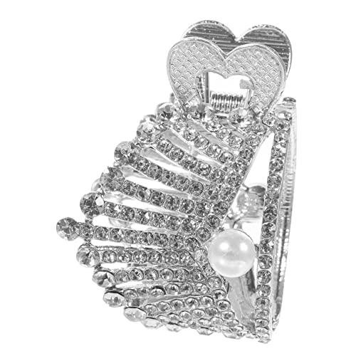 Beavorty Stabiler Cliphalter Aus Metall Für Hohen Pferdeschwanz Haarspange Für Damen Krone Und Strasssteine Modisch Für Anlässe von Beavorty