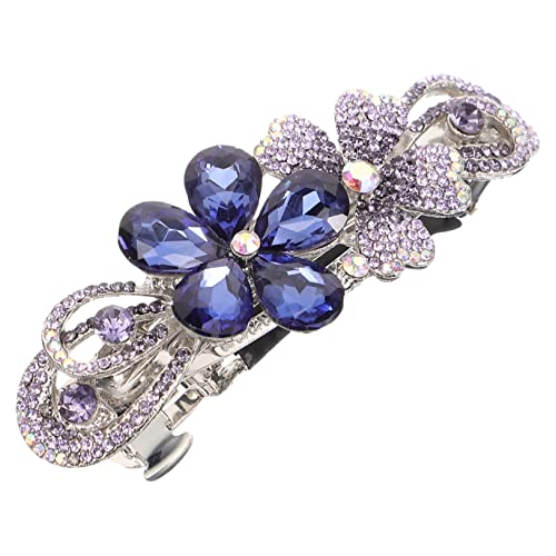 Beavorty Elegante Haarspange Mit Strass Und Blume Metallclip Für Damen Modisches Stirnband Für Den Frühling von Beavorty