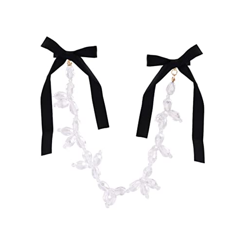 Beavorty Haarnadel Haarspange Mit Kette Bogenknoten Bowknot-haarspangen Funkelnde Haarspangen Schmuck Für Haarspangen Mädchen Haarschleifen Schleifenclip Für Haare A838 Glänzend Stoff China von Beavorty