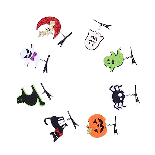 Beavorty Haarspangen Mit Cartoon- 8 Stück Halloween-kostüme Haar-accessoires Für Mädchen Jungen Und Mädchen Cosplay Party Verkleidung von Beavorty