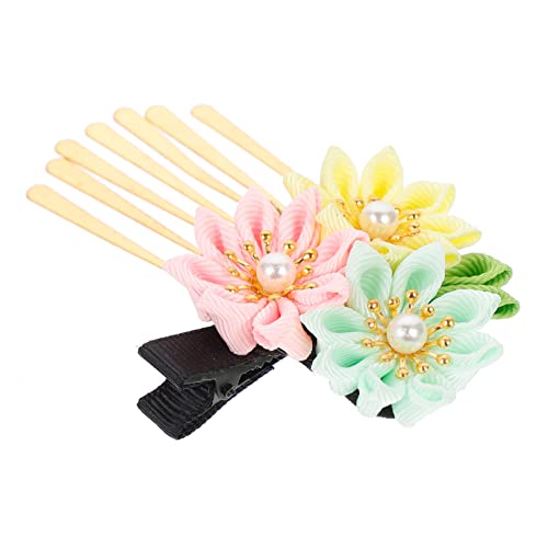 Beavorty Haarnadel Hanfu Japanisch Chinesische Neujahr Haarspange Kimono-blumen-haarspange Asiatische Haaraccessoires Haarschmuck Hochzeit Braut Haarspange Haarklammer Quaste Stoff Mädchen von Beavorty