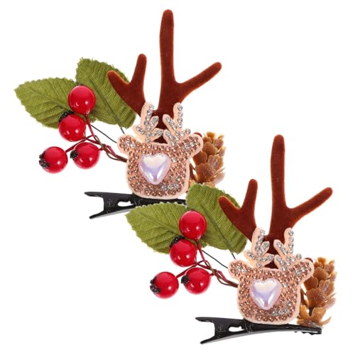 Beavorty Haarspangen 2 Stück Weihnachts-haarnadeln für Mädchen Jungen und Mädchen Haar-accessoires Weihnachts-haarspangen-set von Beavorty