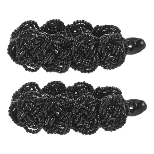 Beavorty Haarschmuck-set – 2 Schwarze Haarspangen Große Bananenspange Für Damen Haarspangen Für Dickes Haar Pferdeschwanzhalter von Beavorty