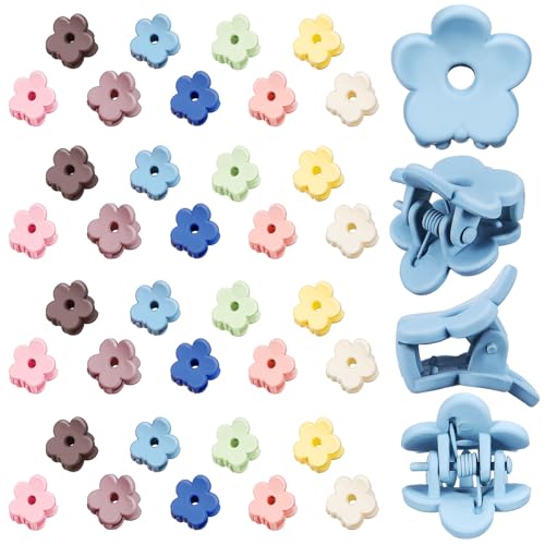Beavorty Mini-blumenclips-set Mit 40 Stück Bunte Haarclips Blumen-haarclips Für Frauen Zufällige Farbe von Beavorty