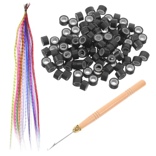 Beavorty Haarverlängerungs Farben Synthetische Haarsträhnen Mikroperlen Häkelnadel Für Damen Party Cosplay Tanzen Beavorty Haarverlängerungs Farben Synthetische Haarsträhnen Mikroperlen Häkelnadel Für Damen Party Cosplay Tanzen von Beavorty