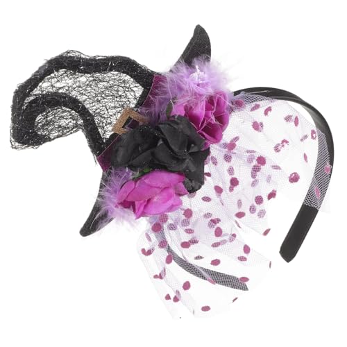 Beavorty Halloween Hexen Stirnband mit Hut Dekoratives Haaraccessoire für Karneval Cosplay für Party Dekoration Festliche Anlässe Vielseitig Einsetzbar von Beavorty