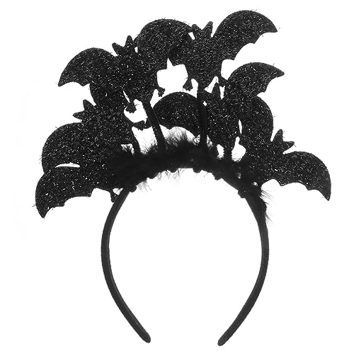 Beavorty Halloween-spinne Stirnband Fledermaus-stirnband Halloween-kopfschmuck Spinnennetz-stirnband Halloween-haarband Dekorative Stirnbänder Cosplay Teufel Feder Kind Stoff Spinnengeist von Beavorty