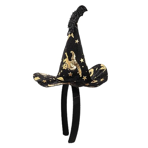 Beavorty Halloween Stirnbänder Halloween Make Up Make Up Hexenhut Stirnband Kostüm Zubehör Stirnbänder Schwarze Stirnbandmasken Beleuchtetes Gruseliges Geister von Beavorty