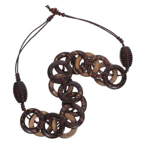 Beavorty Halskette Anhänger Pullover Kette Boho Perlen Halskette Ethno Boho Schmuck Kokosnuss Muschel Strand Schmuck Choker Strand Sommer von Beavorty
