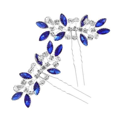 Beavorty Strass-haarnadeln Für Hochzeit U-förmig Mit Blauen Strasssteinen Metall-haaraccessoires Für Brautschmuck Partys Und Formelle Anlässe von Beavorty