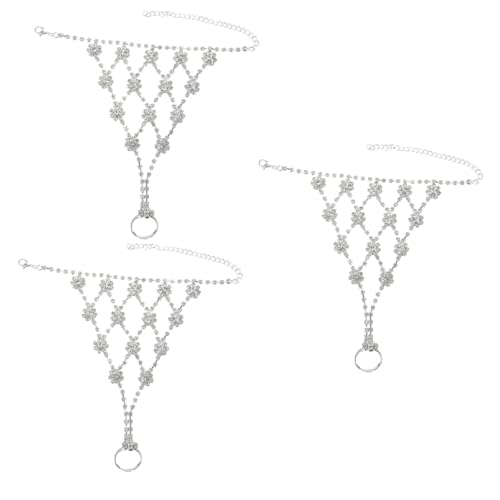 Beavorty Handring Hochzeit Strass Armband Ring Zu Armband Handkette Dekorative Armbänder Strass Ring Armband Edelsteine ​​Kristalle Kettenarmband Armreif Fingerring Armband Ring Kupfer von Beavorty