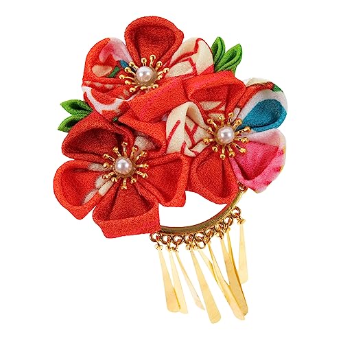 Beavorty Haarspangen Haarspange Mit Blumenquaste Haare Im Japanischen Stil Haar Klammern Japanisches Haar-accessoire Haarspange Im Japanischen Stil Hanfu Haarschmuck Elegant Damen von Beavorty