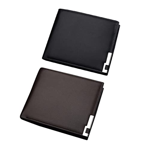 Beavorty Herren Geldbörse PU Modisches Billfold mit RFID Kompakte Brieftasche für Geldscheine Karten für Täglichen Gebrauch von Beavorty