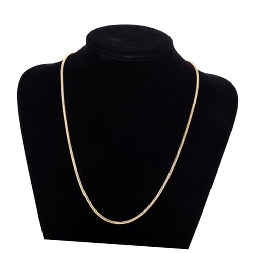 Beavorty Herren Goldene Gliederkette aus Hochwertiger Legierung Klassische Dicke Curb schlangenkette Langlebiger und Leichter Modeschmuck für Männer Lang Luxuriöses Accessoire von Beavorty