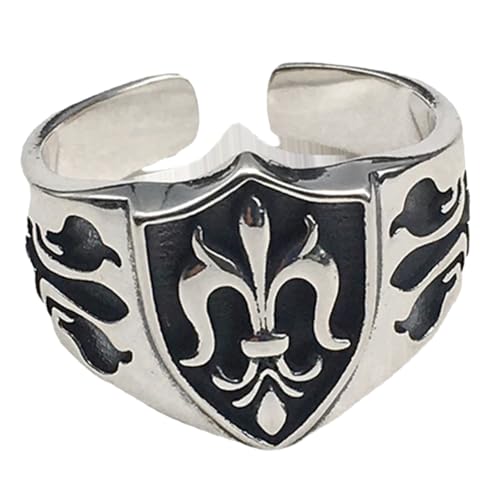 Beavorty Verstellbarer Metallring Für Im Vintage-punk-stil Offener Mit Filigraner Verarbeitung Und Dekorativem Design Einzigartiger Herrenschmuck von Beavorty