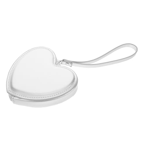 Beavorty Herzförmiger Damen Münzbeutel Süße Mini Handtasche Strapazierfähigem PU für Münzen Karten Modisches Accessoire für Einkäufe und Reisen von Beavorty