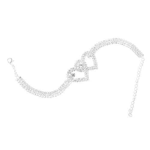 Beavorty Herzförmiges Fußkettchen Verstellbare Ankerkette Eleganter Strand Schmuck für Damen Funkelnde Fußkette Modisches Accessoire für Sommerlooks von Beavorty