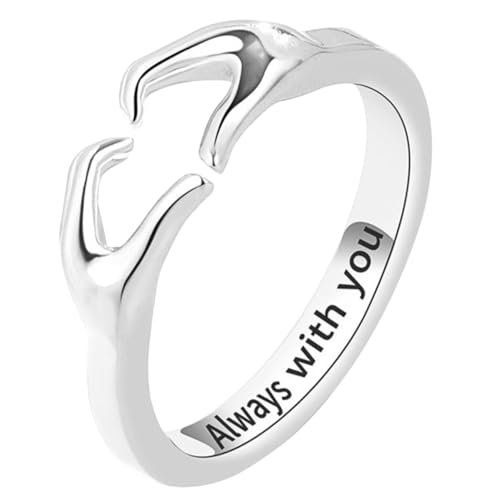 Beavorty Herzöffnung Ring für Damen Verstellbarer Hug Ring Eleganter Schmuck für Besondere Anlässe Wie Verlobung Geburtstage Partys Perfektes für Frauen von Beavorty