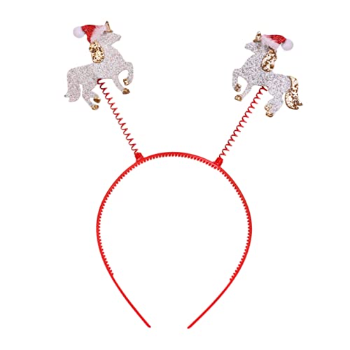 Beavorty Mädchen Einhorn Haarband Einhorn-gastgeschenke Kopfbedeckung in Form Eines Einhorns Weihnachtshaarband Weihnachtskopf Bopper Kopfband Verkleiden Haarschmuck Stirnband Kind Feder von Beavorty