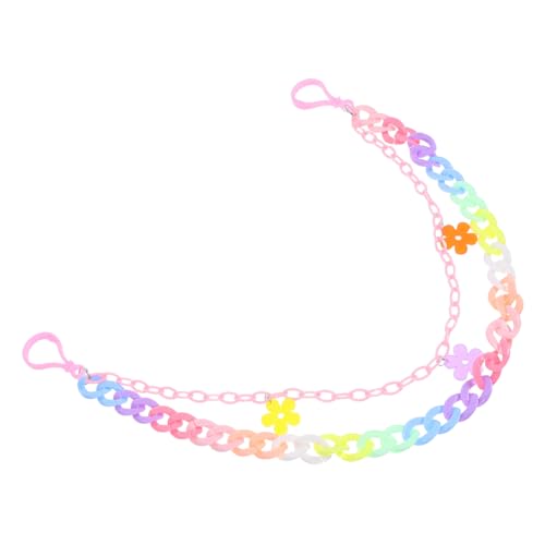 Beavorty Hip Hop Hosenkette Regenbogen Resin Abnehmbar Punk Stil für Herren Damen Vielseitig Jeans Röcke Rucksack Accessoire Modisch Farbenfroh von Beavorty