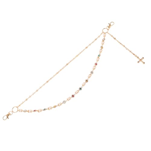 Beavorty Hip Hop Hosenschmuck Herren Perlen Hose Kette Goldfarbene Ornament Leicht Langlebig Modisch Für Jeans Casual Streetwear Events von Beavorty