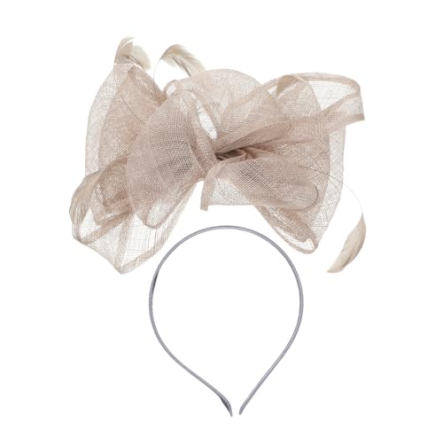 Beavorty Derby-mützen Für Damen 2022 Brautkopfschmuck Für Die Hochzeit Gaze-stirnbänder Bownot-stirnband Aus Mesh Tea-party-hüte Für Damen Fascinator-stirnband Hut Mitglied Reisen Frau von Beavorty